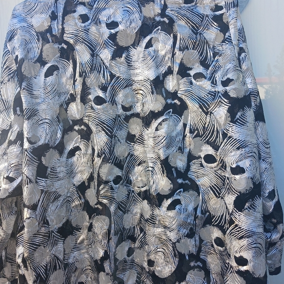Kasper Black & White Abstract Print Tunic Top xlbeach appeal Innner Pull Top - Picture 5 of 8